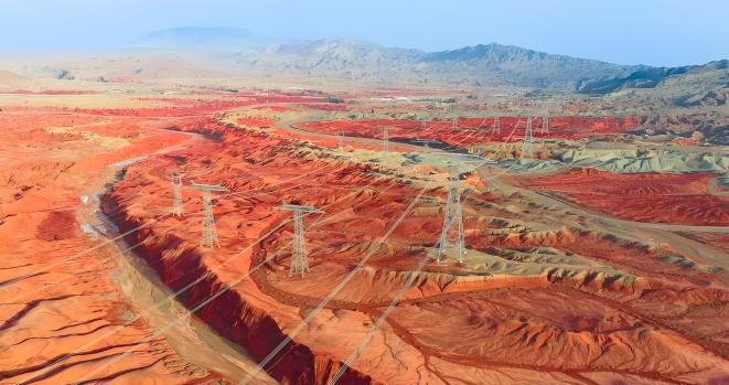 开阔地区输电线路走廊